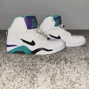 Nike Air Force 180 Mid – White – Black – Atomic Teal- Worn twice. Size 15